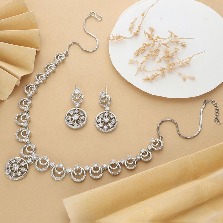 Anti tranish american diamond necklace set 911 Surat artificial jewellery manufacturers